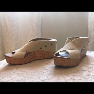 Never Been Worn Cork Wedge Heels